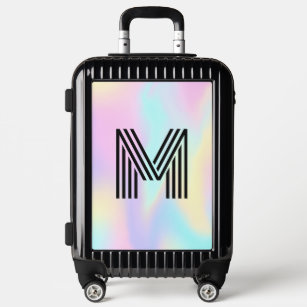 Gradient Rainbow Monogram Luggage