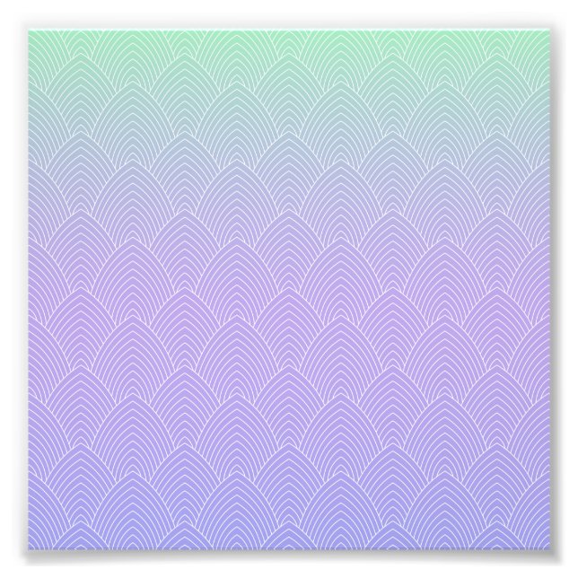 Gradient Scale Pattern - Mermaid Tail Photo Print (Front)