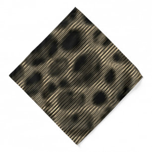 Gradient sepia narrow stripes over dazzled holes bandana