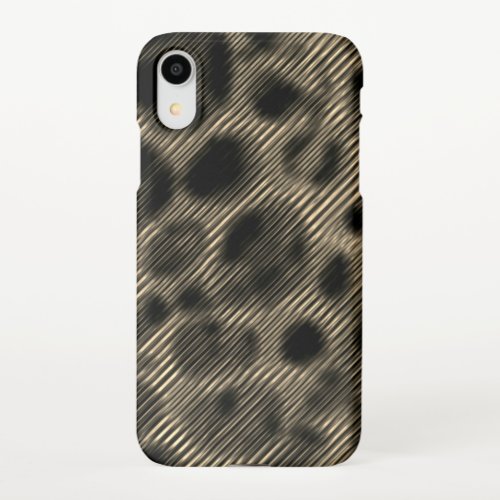 Gradient sepia narrow stripes over dazzled holes iPhone XR case