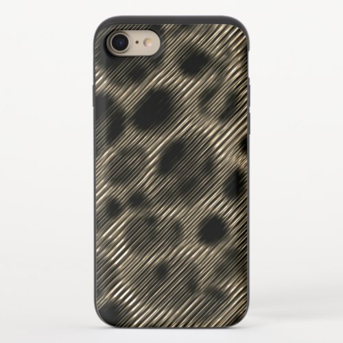 Gradient sepia narrow stripes over dazzled holes iPhone 87 slider case