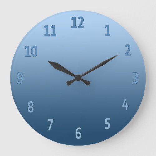 Gradient Simple Colorful Blue Large Clock