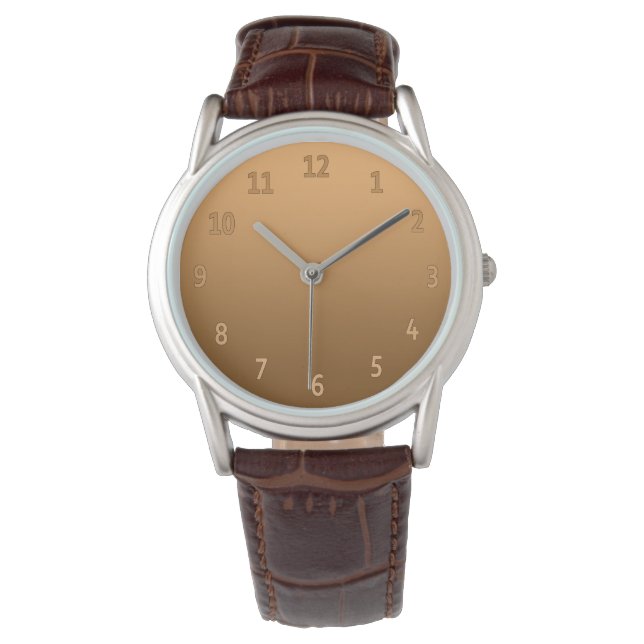 Gradient Simple Colorful Golden Watch (Front)