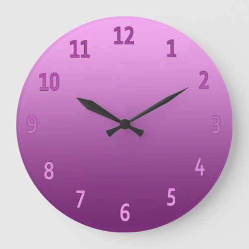 Gradient Simple Colorful Pink Large Clock