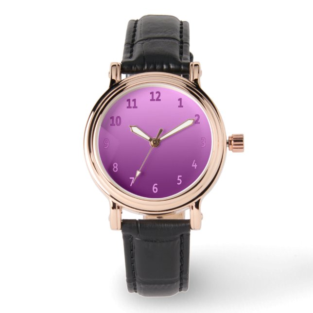 Gradient Simple Colorful Pink Watch (Front)