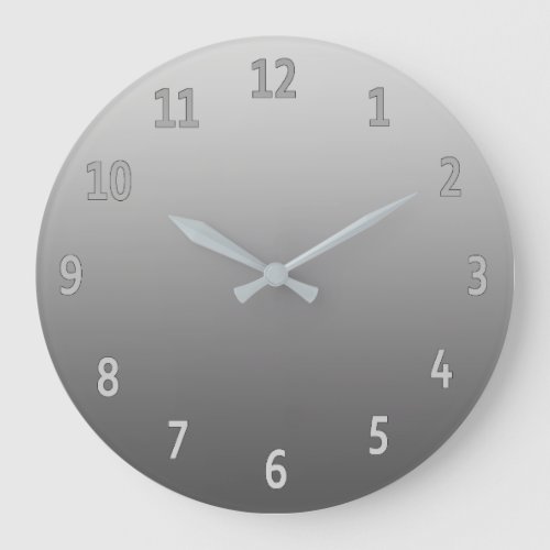 Gradient Simple Gray Large Clock