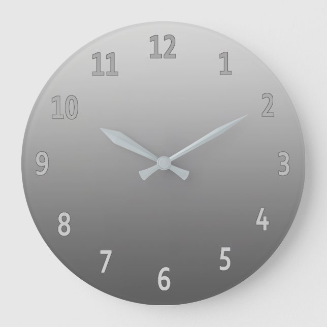 Gradient Simple Gray Large Clock (Front)