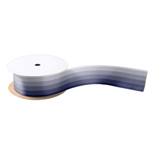 Gradient Square Navy Blue  to White Satin Ribbon