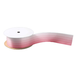 Gradient Square Pink to White Satin Ribbon