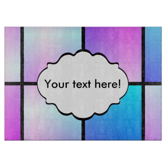 Gradient squares pattern cutting board (Front)