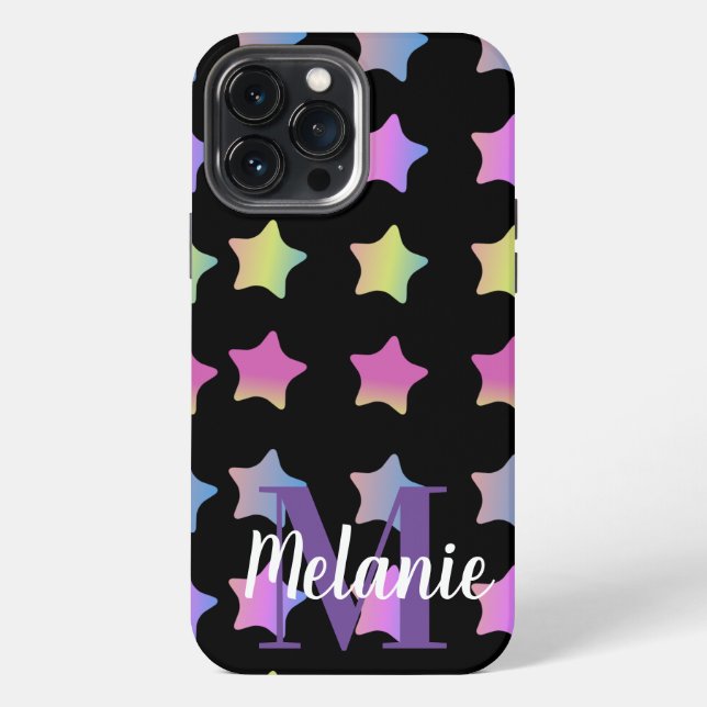 Gradient Stars Colorful Pattern Iphone Case (Back)