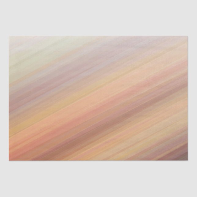 Gradient striped sunset orange brown earth tone  tissue paper (Front)