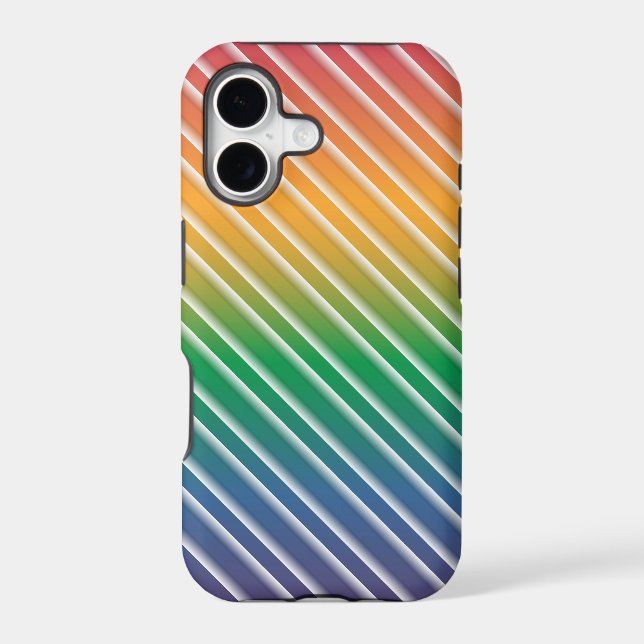 Gradient Stripes - Fruity Rainbow Iphone Case (Back)