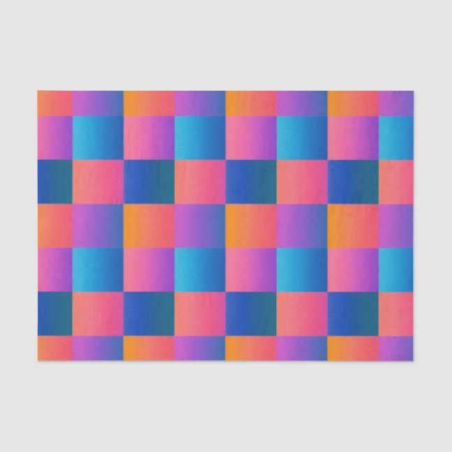 Gradient Stylish Chromatic Colors Tissue Paper