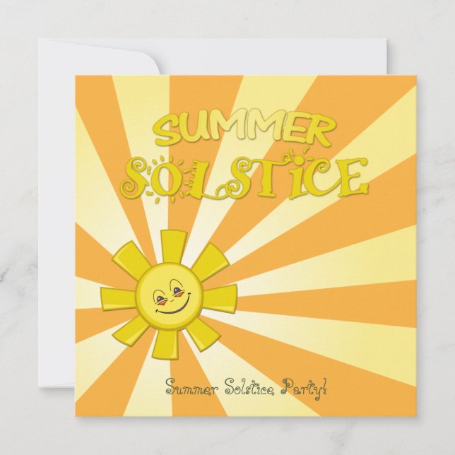 Gradient Summer Solstice Party Invitation (Front)