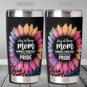 Gradient Sunflower Stay at Home Mom with Pride Insulated Tumbler