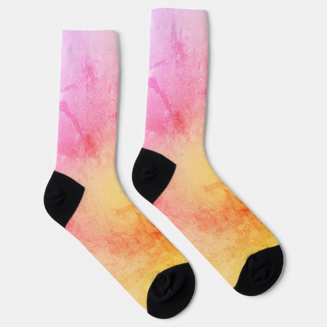 Gradient Sunset Crew Socks for Men (Right)