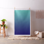 Gradient teal to blue background fabric