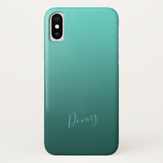 Gradient Teal with Custom Name