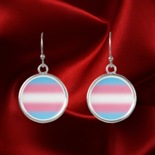 Gradient Transgender Pride Flag - Trans Flag Earrings