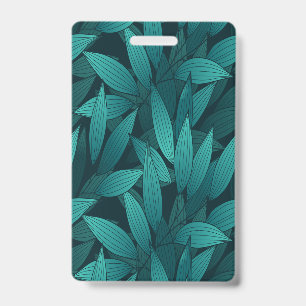 Gradient tropical leaves badge