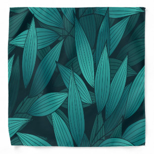 Gradient tropical leaves bandana