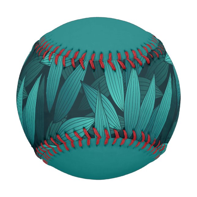 Gradient tropical leaves baseball (Front)
