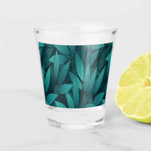 Gradient tropical leaves shot glass