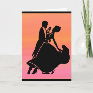 gradient tropical sunset sunrise dancers card