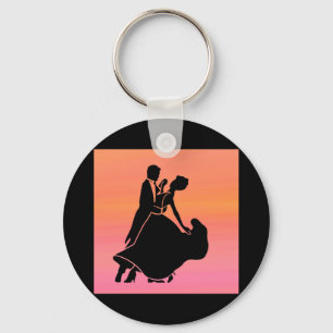 gradient tropical sunset  sunrise dancers keychain