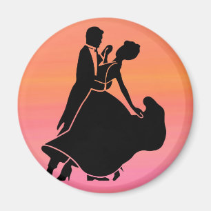 gradient tropical sunset  sunrise dancers magnet