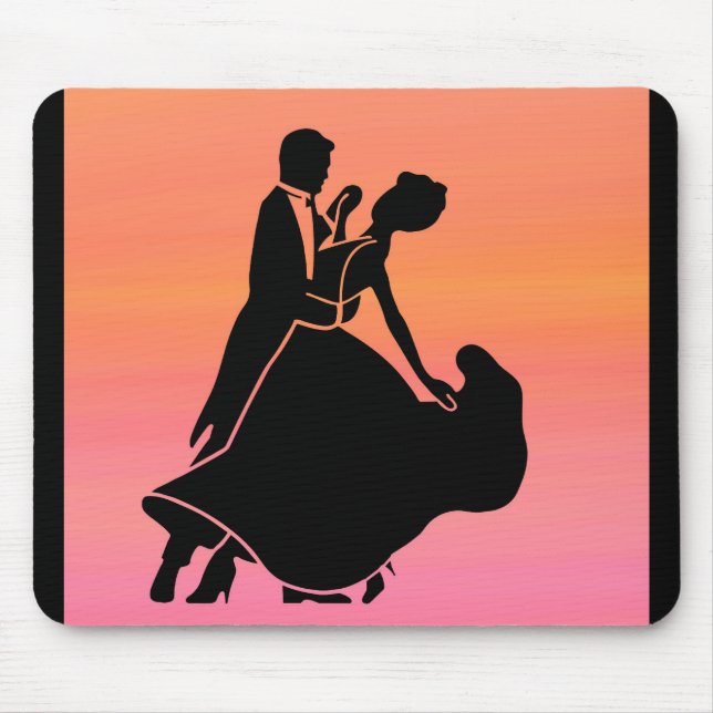 gradient tropical sunset  sunrise dancers mouse pad (Front)