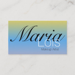 Gradient Two Tone Ombré Beauty Makeup Artistry   Business Card