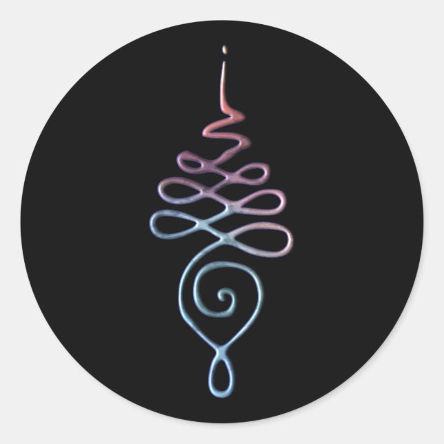 Gradient Unalome Classic Round Sticker (Front)