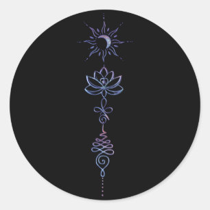 Gradient Unalome Group Classic Round Sticker