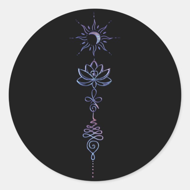 Gradient Unalome Group  Classic Round Sticker (Front)