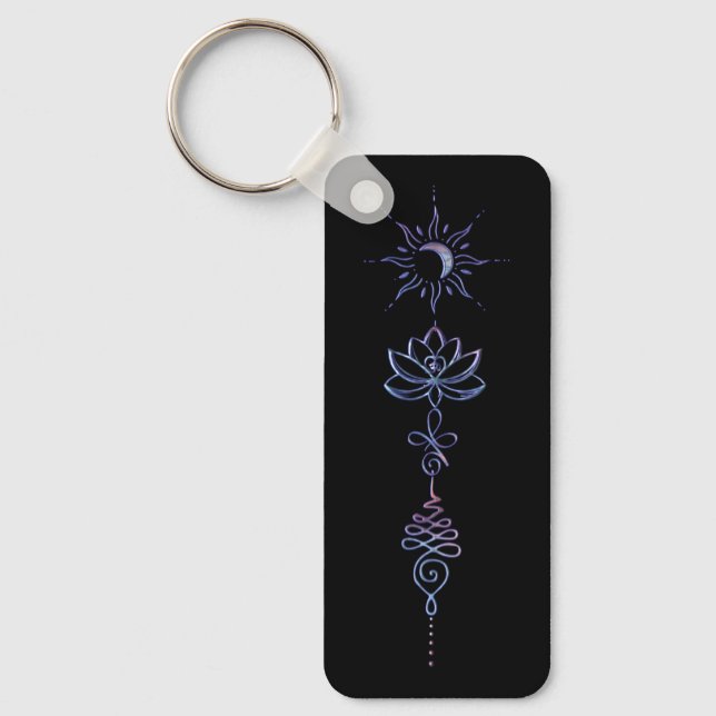 Gradient Unalome Group Keychain (Front)