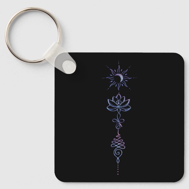 Gradient Unalome Group Keychain (Front)