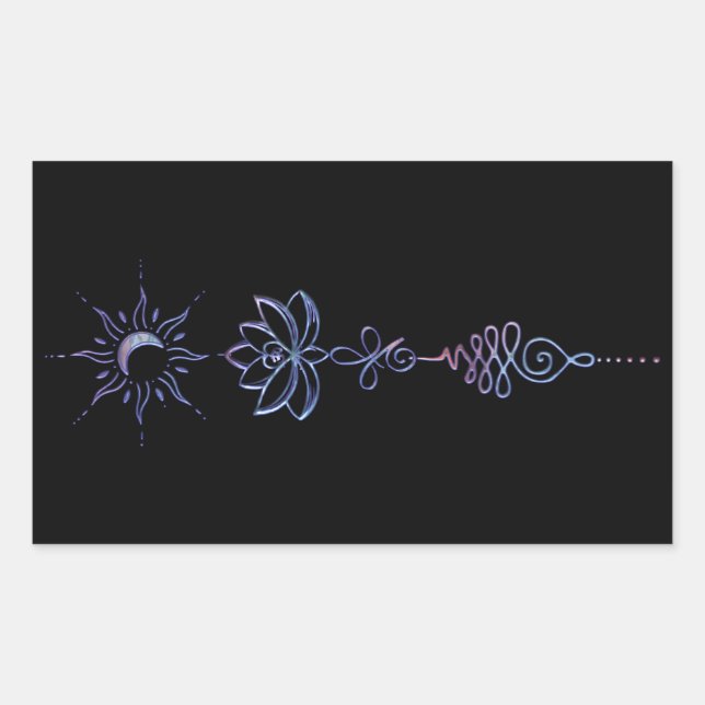 Gradient Unalome Group  Rectangular Sticker (Front)