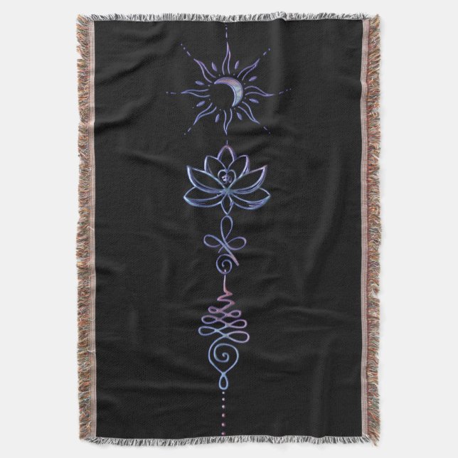 Gradient Unalome Group  Throw Blanket (Front Vertical)
