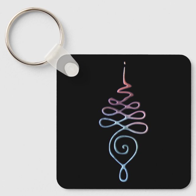 Gradient Unalome Keychain (Front)