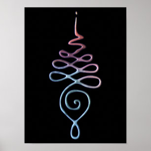 Gradient Unalome Poster