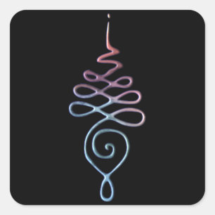 Gradient Unalome Square Sticker