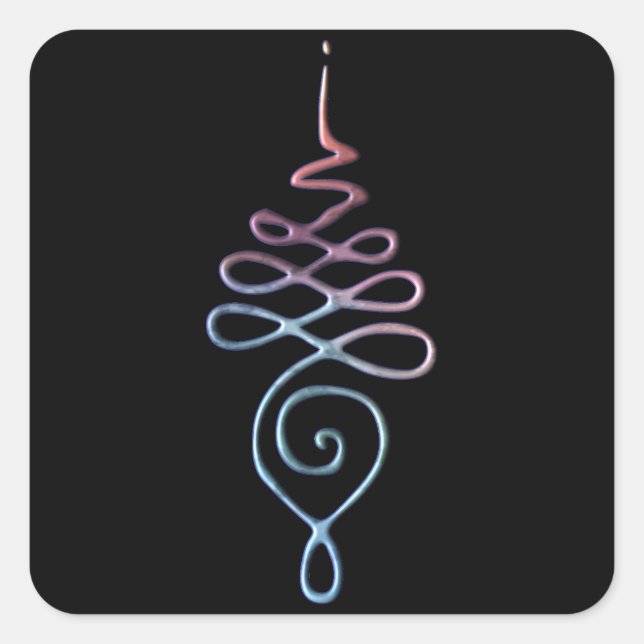 Gradient Unalome Square Sticker (Front)