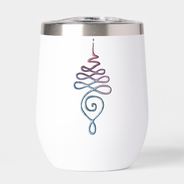Gradient Unalome Thermal Wine Tumbler (Front)