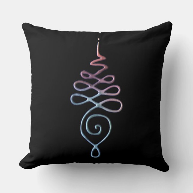 Gradient Unalome Throw Pillow (Front)