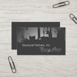 Gradient Upside Downtown Architect Business Card