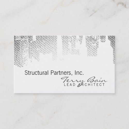 Gradient Upside Downtown Horizontal Skinny Business Card