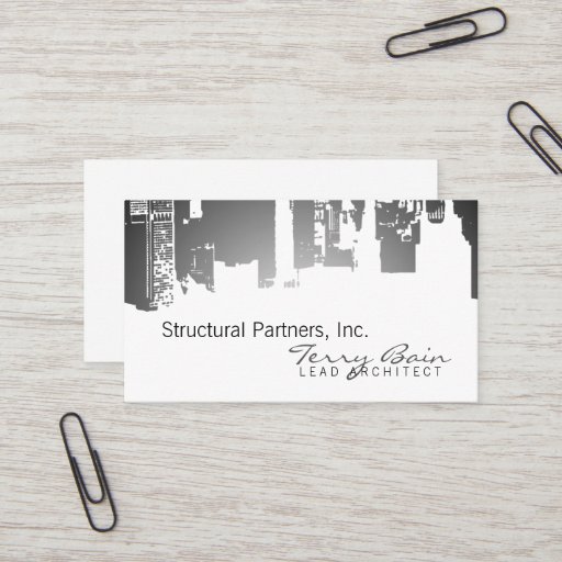 Customizable Gradient Upside Downtown Horizontal Skinny Business Cards