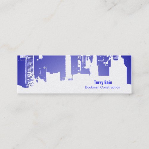 Gradient Upside Downtown Horizontal Skinny Business Card Template
